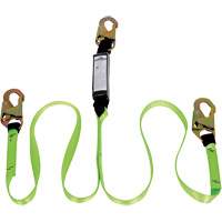 SA-54000-4 Shock Absorbing Lanyard, 4', Snap Hook Center, Snap Hook Leg Ends, Polyester Air Extreme Inc.