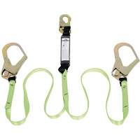 SA-54022-6 Shock Absorbing Lanyard, 6', Rebar Hook Center, Snap Hook Leg Ends, Polyester Air Extreme Inc.
