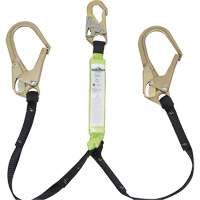 SA-64022-4 Shock Absorbing Lanyard, 4', Rebar Hook Center, Snap Hook Leg Ends, Polyester Air Extreme Inc.
