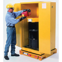 Single Drum Ultra-Safety Cabinet Bladder System, 37,8" lo x 37,8" la x 6,3" h, Capacit&eacute; de charge 1500 lb Air Extreme Inc.