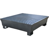 Ultra-Spill Pallet en acier, 4 barils, Capacit&eacute; de d&eacute;versement 68 gal. US, 49,1" x 47,1" x 10,9" Air Extreme Inc.