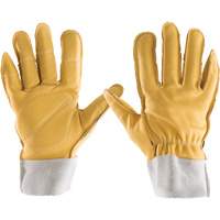 Gants tout cuir, 7/Petit, Paume en Cuir fleur, Poignet &eacute;lastique Air Extreme Inc.