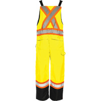 TO1 Winter Traffic Overalls, Polyester, Small, Black/High Visibility Lime-Yellow Air Extreme Inc.