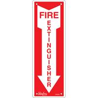 Enseigne Fire Extinguisher, 12" x 4", Aluminium, Anglais avec pictogramme Air Extreme Inc.