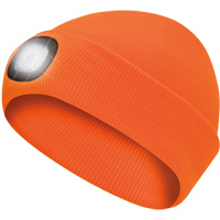 5675 Knit Toque with LED Headlight, Fleece Lining, One Size, High Visibility Orange Air Extreme Inc.