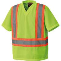 5993P Mesh Safety T-Shirt, Polyester, Small, High Visibility Lime-Yellow Air Extreme Inc.