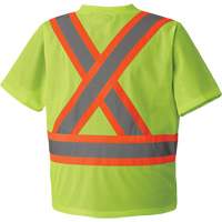 5993P Mesh Safety T-Shirt, Polyester, Small, High Visibility Lime-Yellow Air Extreme Inc.
