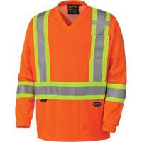 6984 Traffic Micro Mesh Long-Sleeved Safety Shirt, Small, High Visibility Orange Air Extreme Inc.