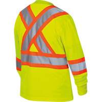 6969 Women's Bird's-Eye Long-Sleeved Safety Shirt, Polyester, X-Small, High Visibility Lime-Yellow Air Extreme Inc.