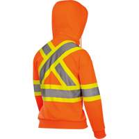 6924W Women's Fleece Hoodie with Zipper, Polyester, X-Small, High Visibility Orange Air Extreme Inc.