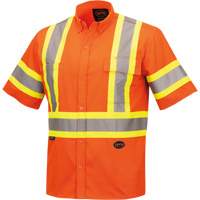 4442 Ultra Cool Short-Sleeved Safety Shirt, Cotton, Small, High Visibility Orange Air Extreme Inc.