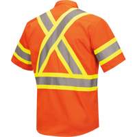 4442 Ultra Cool Short-Sleeved Safety Shirt, Cotton, Small, High Visibility Orange Air Extreme Inc.