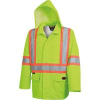 5628 The Rock  Waterproof Safety Jacket, Polyester/Polyurethane, High Visibility Lime-Yellow, Small Air Extreme Inc.