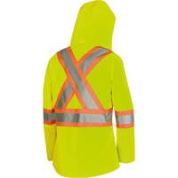 5628W The Rock Women's 300D  Quilted Safety Parka, Polyester/Polyurethane, High Visibility Lime-Yellow, X-Small Air Extreme Inc.