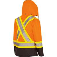5020BBW Women's  7-in-1 Waterproof Jacket with Hood, Polyester/Polyurethane, High Visibility Orange, X-Small Air Extreme Inc.