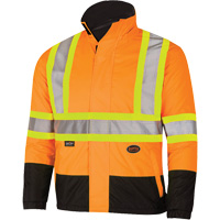 5770 Waterproof Reversible Safety Jacket, Polyester/Polyurethane, High Visibility Orange, Small Air Extreme Inc.