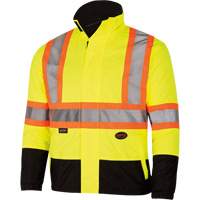 5771 Waterproof Reversible Safety Jacket, Polyester/Polyurethane, High Visibility Lime-Yellow, Small Air Extreme Inc.
