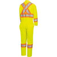 5999AW Women's High-Visibility Traffic Safety Coveralls, X-Small, High Visibility Lime-Yellow Air Extreme Inc.