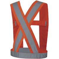 5491 High-Visibility 4" Wide Adjustable Safety Sash, Meets/Exceeds CSA Z96 Class 2 - Level 2, High Visibility Orange, Silver Reflective Colour, One Size Air Extreme Inc.