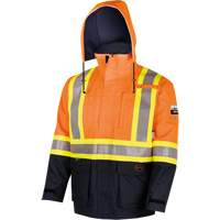 4484 Manteau de s&eacute;curit&eacute; Defender antistatique/ignifuge/anti-arc &eacute;lectrique en trilamin&eacute;, Petit, Noir/Orange haute visibilit&eacute;, 11 cal/cm² Air Extreme Inc.