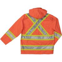 Manteau de s&eacute;curit&eacute; imperm&eacute;able en tissu ind&eacute;chirable Ripstop, Polyester, T-petit, Orange haute visibilit&eacute; Air Extreme Inc.