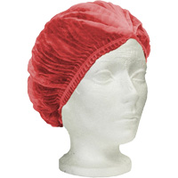 RONCO Care Pleated Bouffant Cap, Polypropylene, 24", Red Air Extreme Inc.