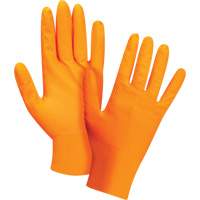 Gants d'examen de poids lourd &agrave; prise tactile, Petit, Nitrile, 8 mils, Sans poudre, Orange Air Extreme Inc.
