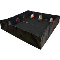 IBX Wall Pop-Up Berm, 268 US gal. Capacity, 6' W x 6' L x 12" H, Snap-Up Bracket Air Extreme Inc.