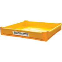 Berme de confinement compacte Mini-Berm en PVC jaune, Capacit&eacute; 34 gal. US, 3' la x 3' lo x 6" h Air Extreme Inc.