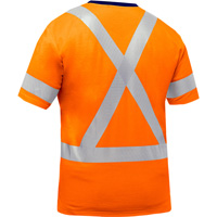 Bisley&reg; X-Back Short Sleeve Shirt, Poly-Cotton, Small, High Visibility Orange Air Extreme Inc.
