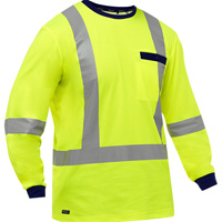 Bisley&reg; X-Back Long Sleeve Shirt, Poly-Cotton, Small, High Visibility Lime-Yellow Air Extreme Inc.