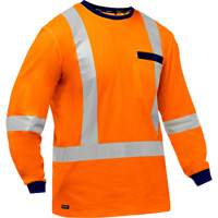 Bisley&reg; X-Back Long Sleeve Shirt, Poly-Cotton, Small, High Visibility Orange Air Extreme Inc.
