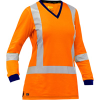 Bisley&reg; Women's X-Back Long Sleeve Shirt, Poly-Cotton, Small, High Visibility Orange Air Extreme Inc.