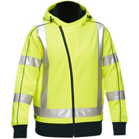 Bisley&reg; X-Back Women's Contoured Full Zip Hooded Sweatshirt with Sherpa Lining, Small, High Visibility Lime-Yellow Air Extreme Inc.