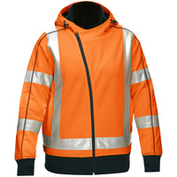Bisley&reg; X-Back Women's Contoured Full Zip Hooded Sweatshirt with Sherpa Lining, Small, High Visibility Orange Air Extreme Inc.