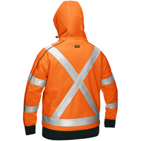 Bisley&reg; X-Back Women's Contoured Full Zip Hooded Sweatshirt with Sherpa Lining, Small, High Visibility Orange Air Extreme Inc.