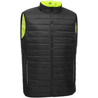 Veste bouffante r&eacute;versible avec X au dos Bisley, Jaune lime haute visibilit&eacute;, Petit, Polyester Air Extreme Inc.