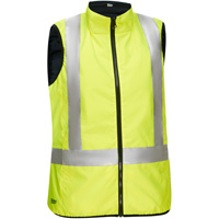 Veste bouffante, enveloppante et r&eacute;versible avec X au dos Bisley pour femmes, Jaune lime haute visibilit&eacute;, Petit, Polyester Air Extreme Inc.
