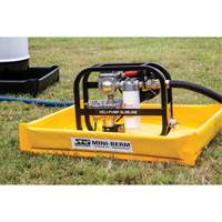 Berme de confinement compacte Mini-Berm en PVC jaune, Capacit&eacute; 10 gal. US, 2' la x 2' lo x 4" h Air Extreme Inc.