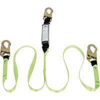 SA-54000-6 Shock Absorbing Lanyard, 6', Snap Hook Center, Snap Hook Leg Ends, Polyester Air Extreme Inc.