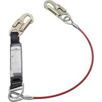 SA-5500-4 Shock Absorbing Lanyard, 4', Snap Hook Center, Snap Hook Leg Ends, Galvanized Steel Air Extreme Inc.