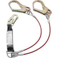SA-55522-4 PVC-Coated Shock Absorbing Lanyard, 4', Form Hook Center, Snap Hook Leg Ends, Galvanized Steel Air Extreme Inc.