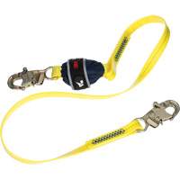 Coated Web Shock-Absorbing Lanyard, 6', Snap Hook Center, Snap Hook Leg Ends Air Extreme Inc.