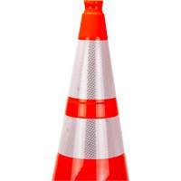 Premium Traffic Cone, 28", Orange, 4" & 6" Reflective Collar(s) Air Extreme Inc.