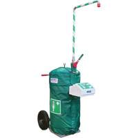 Douche d'urgence isol&eacute;e, mobile et autonome avec douche oculaire et faciale, Capacit&eacute; 30 gal., Conformit&eacute; Aucune Air Extreme Inc.