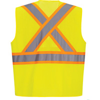 Veste de s&eacute;curit&eacute; &agrave; bandes contrastantes, Jaune lime haute visibilit&eacute;, Petit, Polyester Air Extreme Inc.