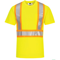 T-shirt de s&eacute;curit&eacute; &agrave; bandes contrastantes, Polyester, Petit, Jaune lime haute visibilit&eacute; Air Extreme Inc.
