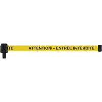 Banni&egrave;re PLUS, Attention - Entr&eacute;e Interdite, 15', Ruban Noir et jaune Air Extreme Inc.