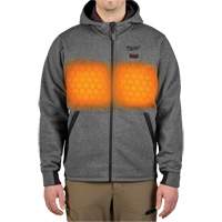 M12 Heated Hoodie with Battery, Men's, X-Large, Grey, Poly-Cotton Air Extreme Inc.