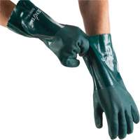 Gants verts &agrave; double enduit, 14" lo, PVC, Doublure en Jersey de coton, 70 mils Air Extreme Inc.